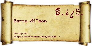 Barta Ámon névjegykártya